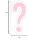 Blush Pink Question Mark Corrugated Plastic Yard Sign, 20in